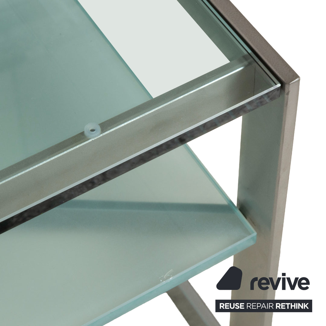 Christine Kröncke Carax Coffee Table Glass Silver Gray Blue