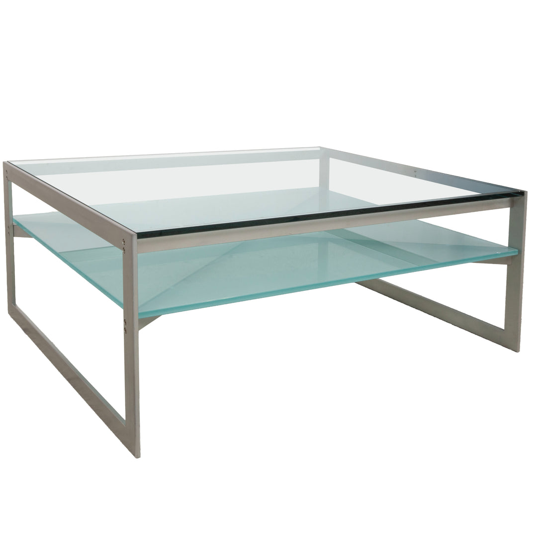 Christine Kröncke Carax Coffee Table Glass Silver Gray Blue