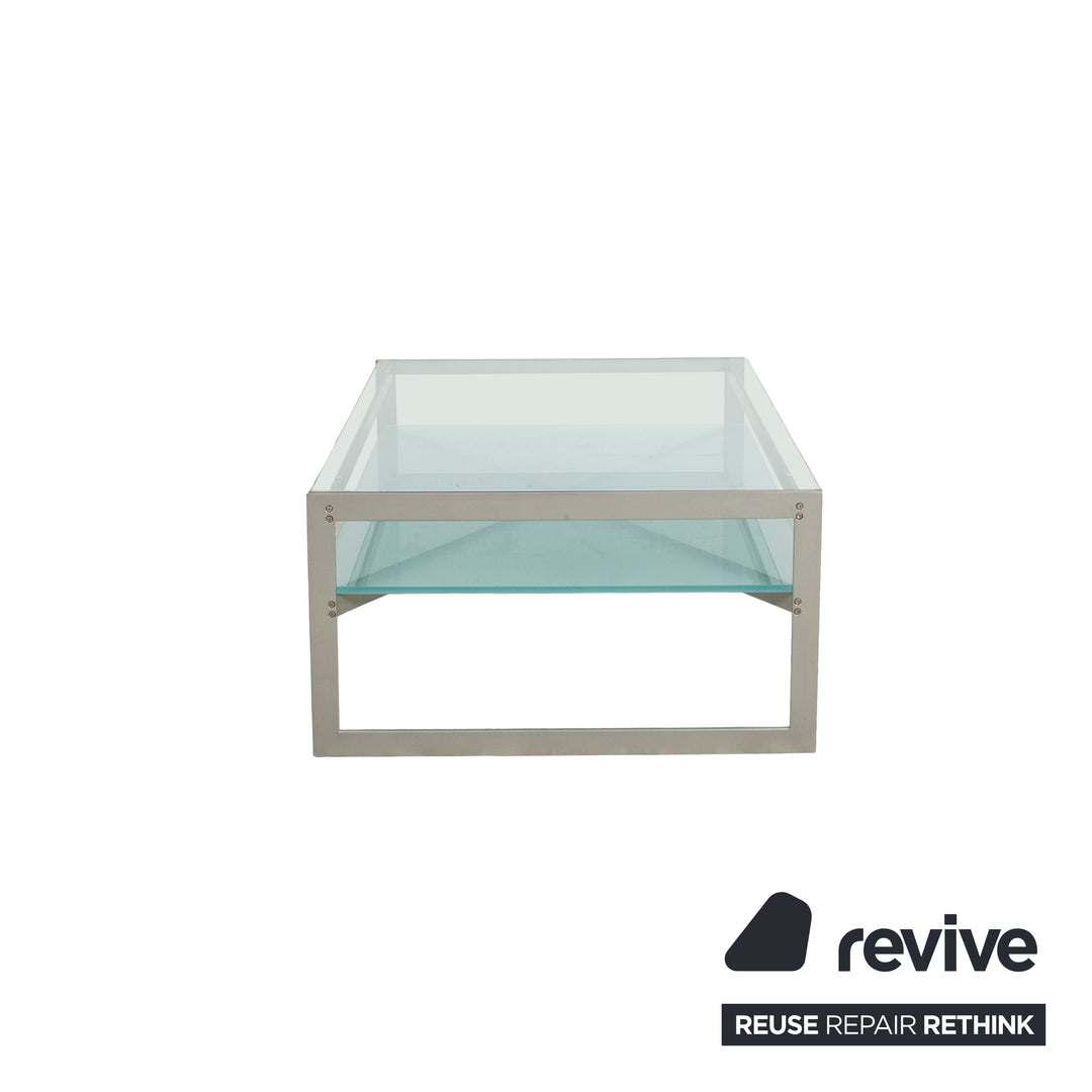 Christine Kröncke Carax Coffee Table Glass Silver Gray Blue