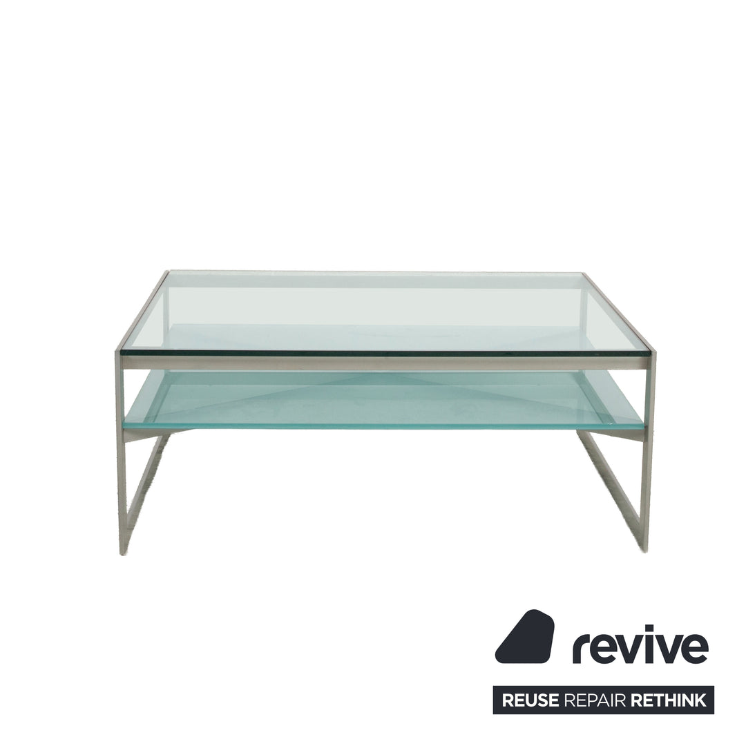 Christine Kröncke Carax Coffee Table Glass Silver Gray Blue