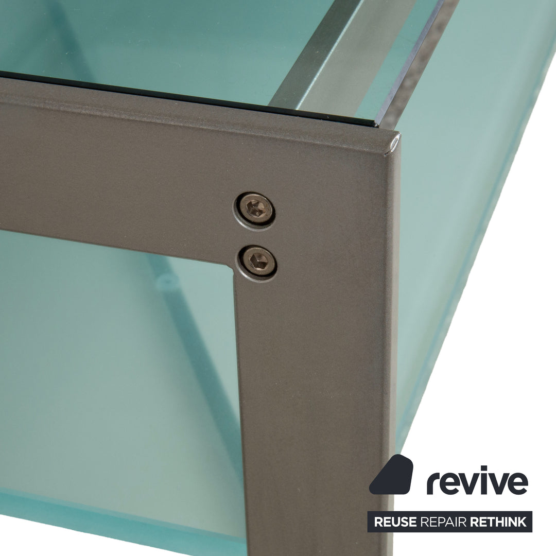 Christine Kröncke Carax Coffee Table Glass Silver Gray Blue