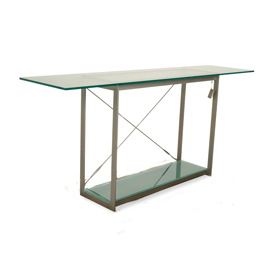 Buffet en verre Christine Kröncke argenté 180 x 45 cm