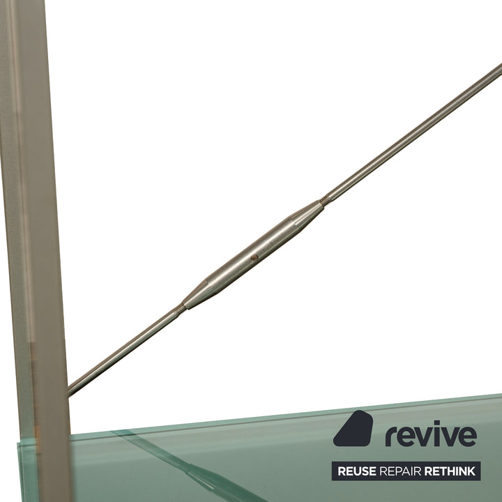 Christine Kröncke Glas Tisch Sideboard Silber 180 x 45 cm