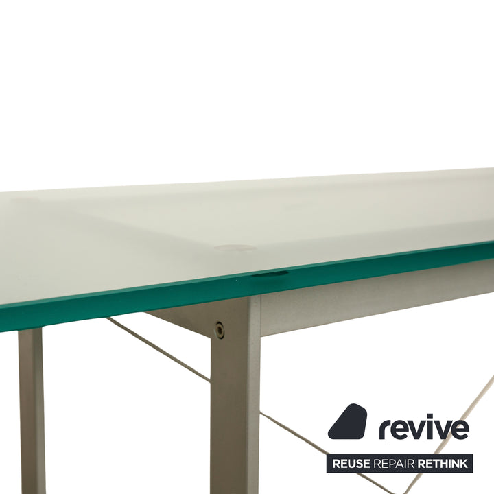 Christine Kröncke Glas Tisch Sideboard Silber 180 x 45 cm