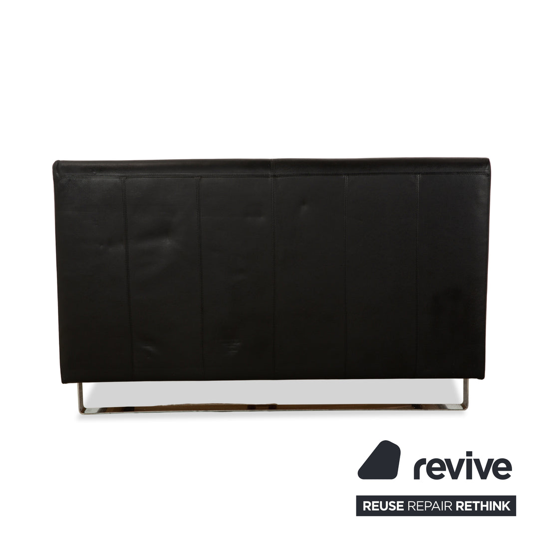 Christine Kröncke Leder Bett Schwarz 140x200