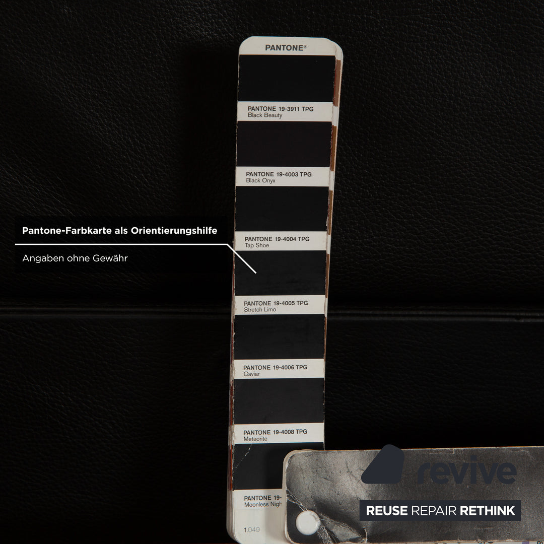 Christine Kröncke Leder Bett Schwarz 140x200