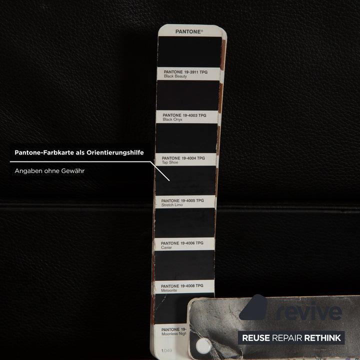 Christine Kröncke Leder Bett Schwarz 140x200