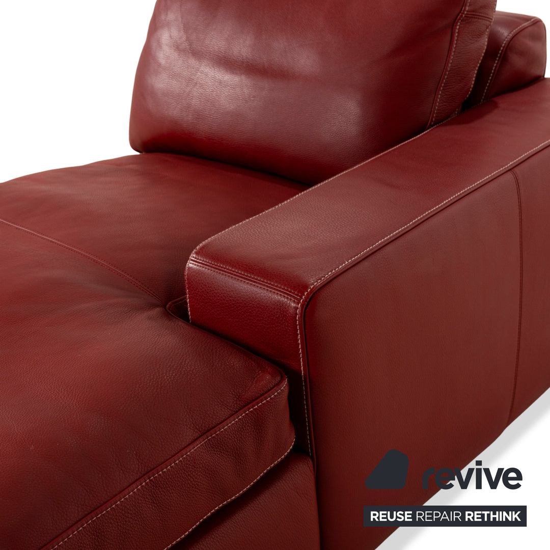 Christine Kröncke chaise longue en cuir rouge
