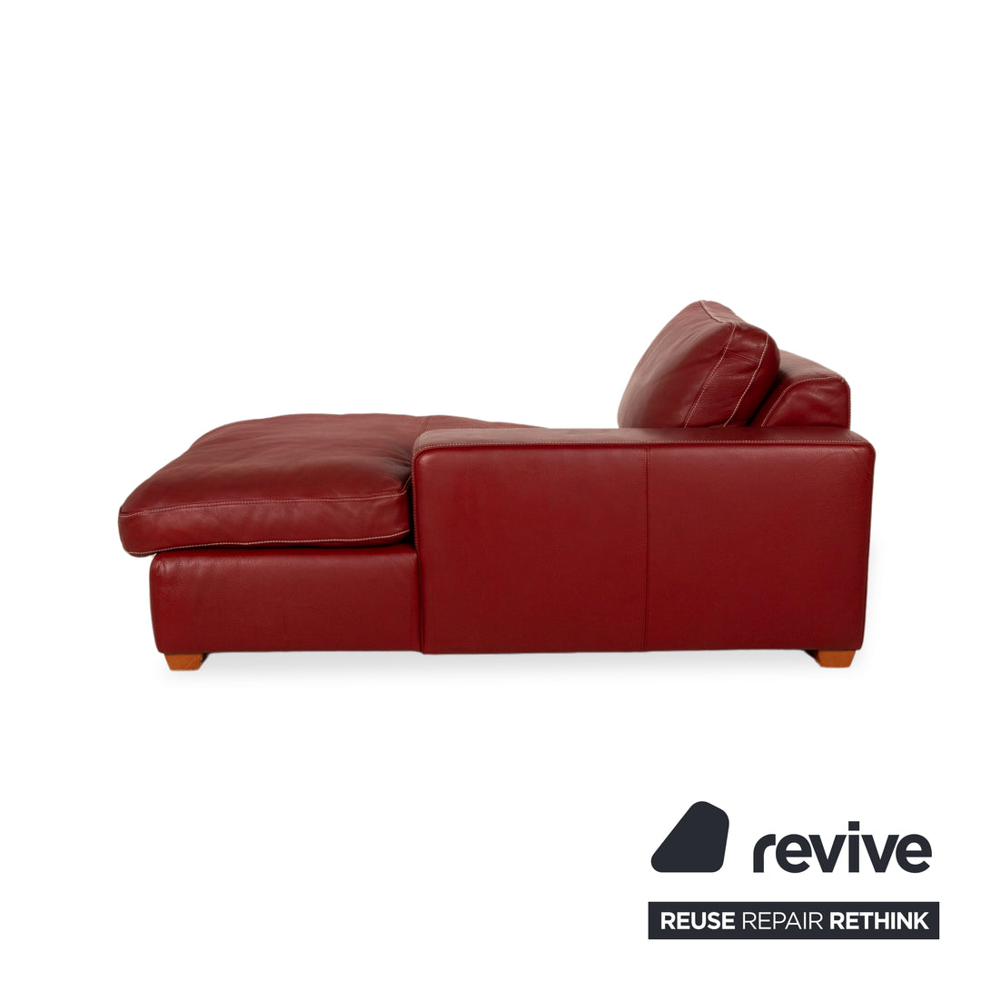 Christine Kröncke chaise longue en cuir rouge