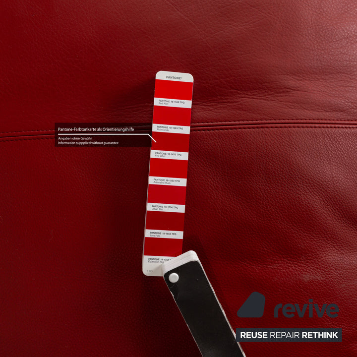 Christine Kröncke chaise longue en cuir rouge