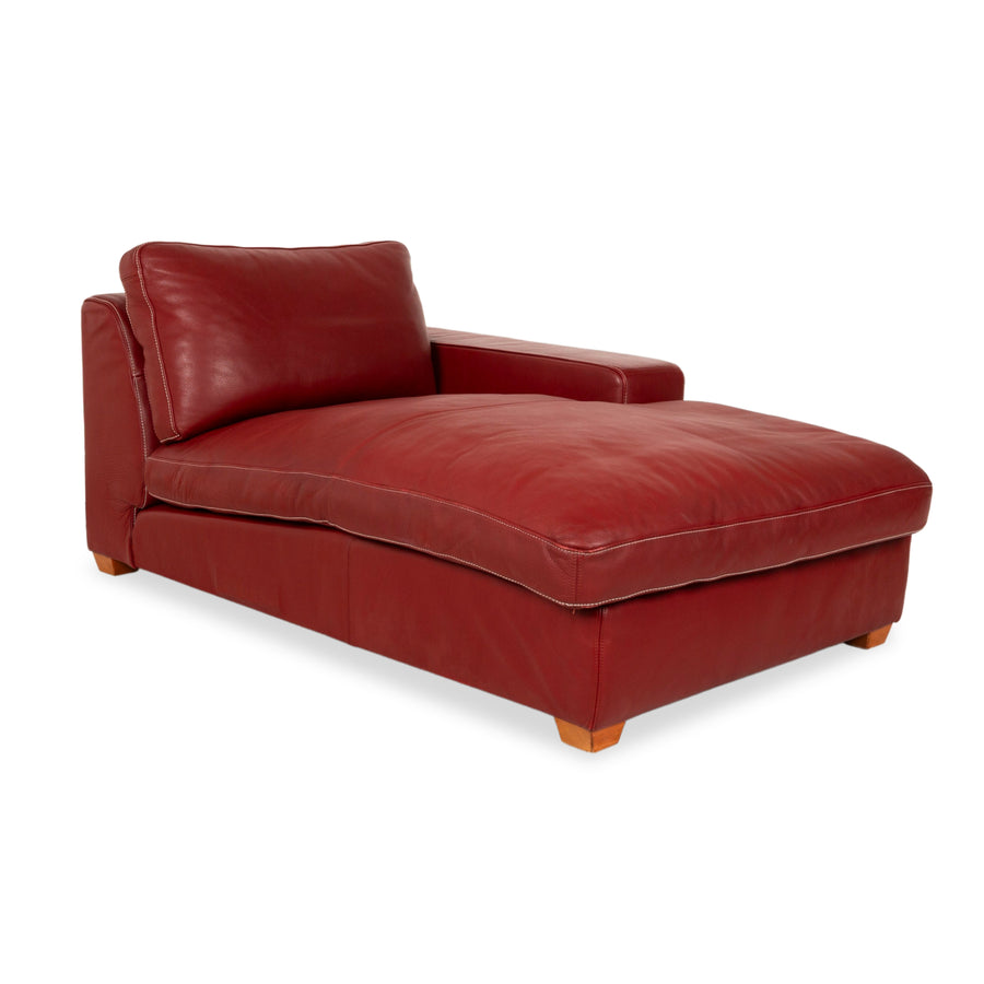 Christine Kröncke chaise longue en cuir rouge