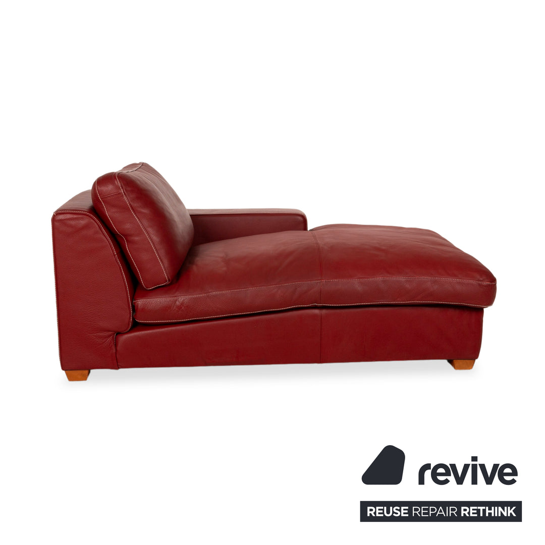 Christine Kröncke chaise longue en cuir rouge