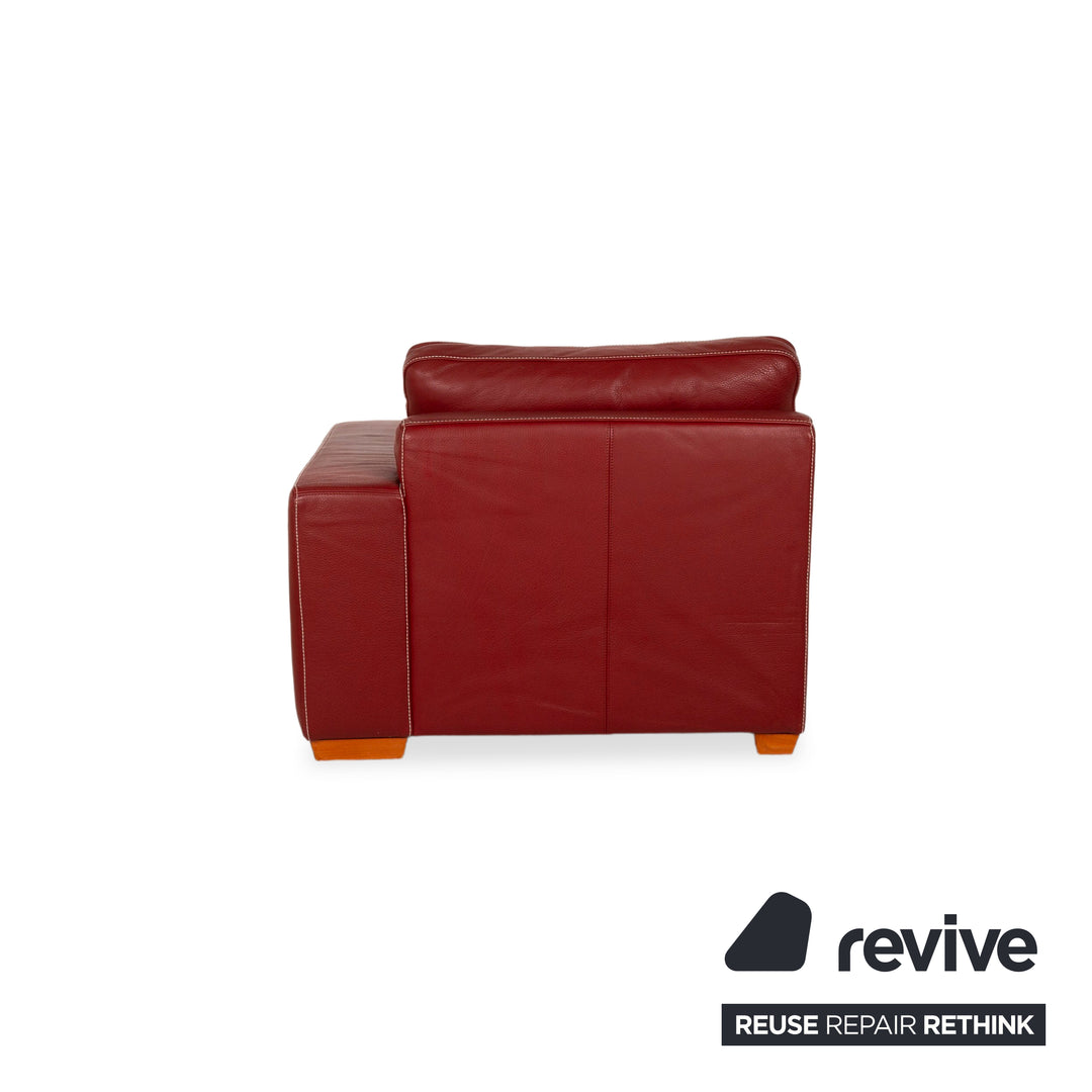 Christine Kröncke chaise longue en cuir rouge