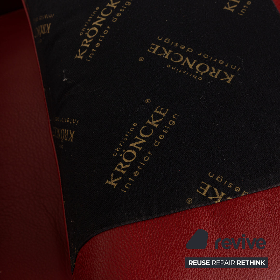 Christine Kröncke chaise longue en cuir rouge