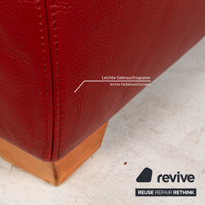 Christine Kröncke chaise longue en cuir rouge