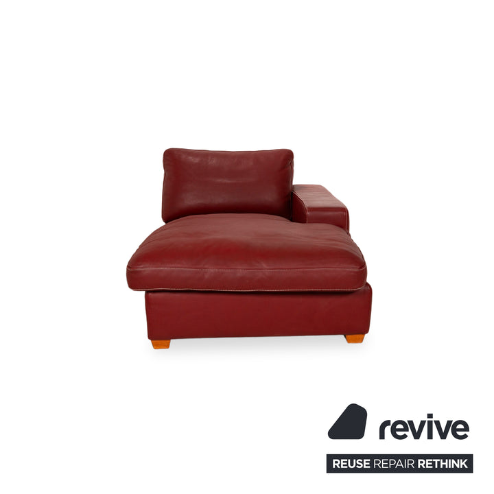 Christine Kröncke chaise longue en cuir rouge