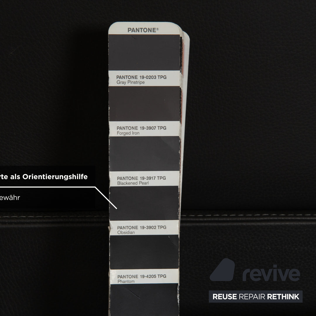 Lit en cuir Christine Kröncke Plaisir, gris anthracite foncé, 180 x 200 cm