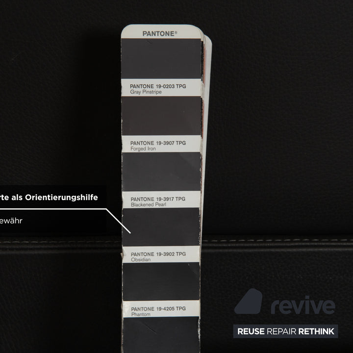 Lit en cuir Christine Kröncke Plaisir, gris anthracite foncé, 180 x 200 cm