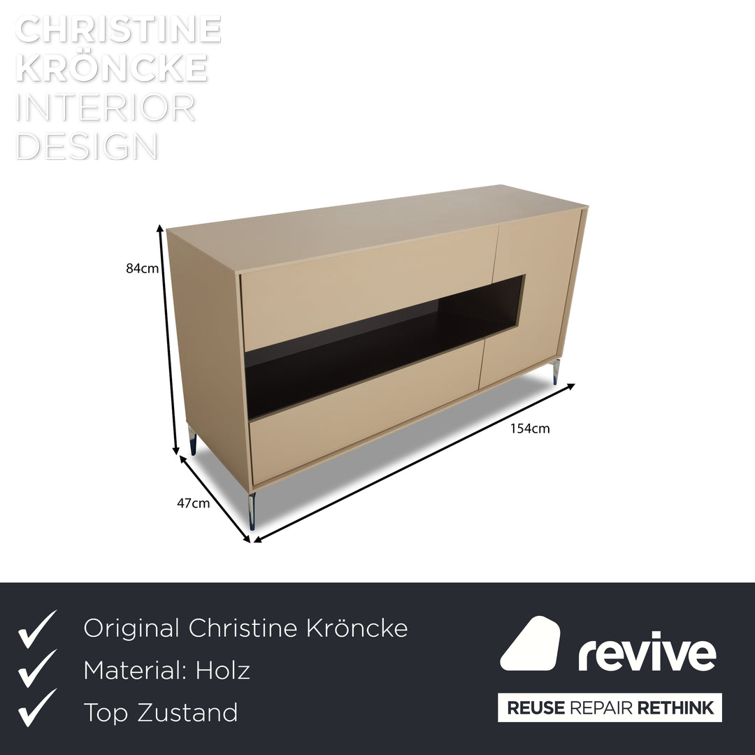 Buffet en bois beige à éclairage indirect Slot de Christine Kröncke