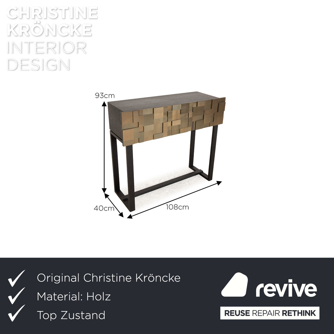 Chrstine Kröncke Shape 13 Holz Sideboard Schwarz Braun Konsolentisch