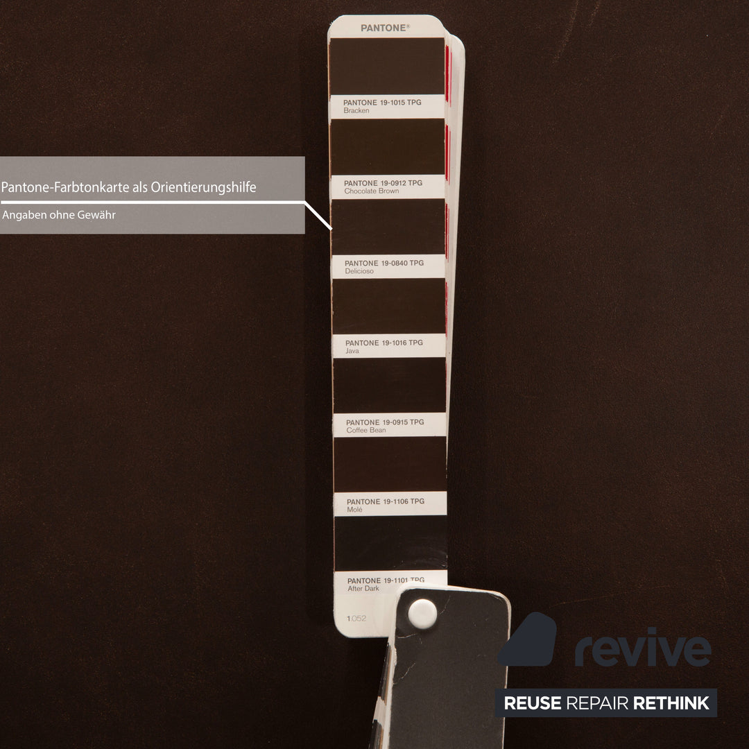 Cierre Boheme Leder Sessel Braun inkl. Hocker