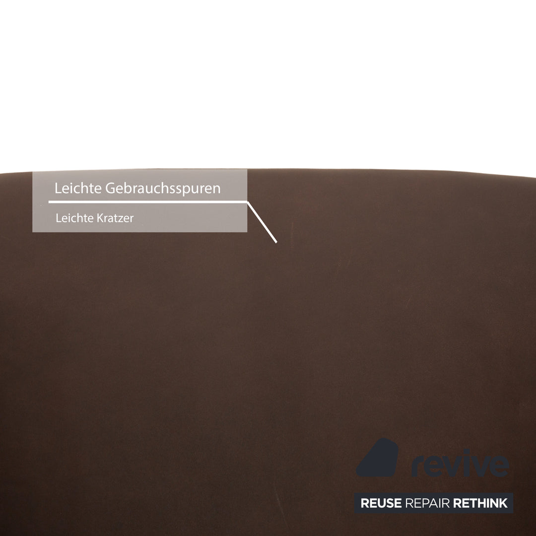 Cierre Boheme Leder Sessel Braun inkl. Hocker