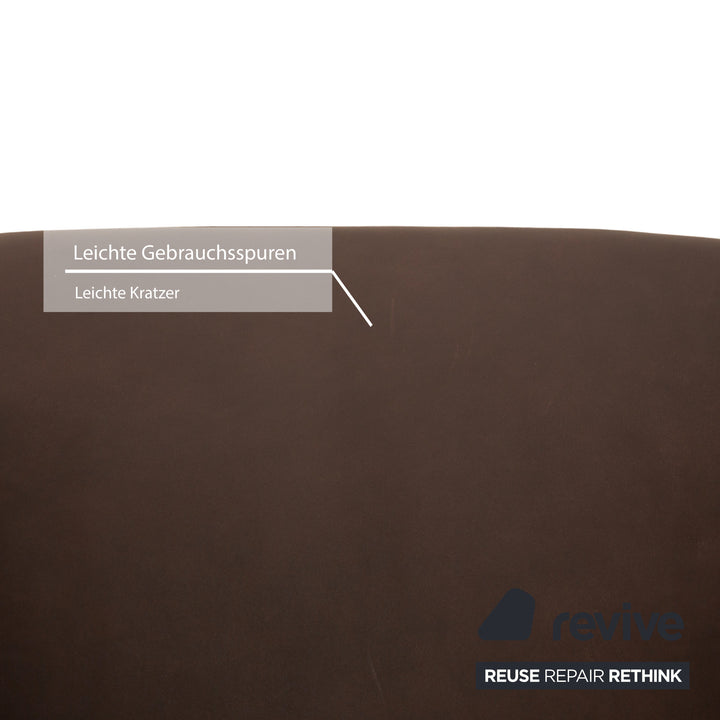 Cierre Boheme Leder Sessel Braun inkl. Hocker