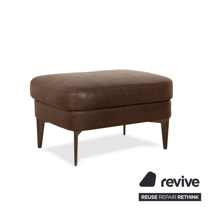 Cierre Boheme Leather Armchair Brown incl. Stool