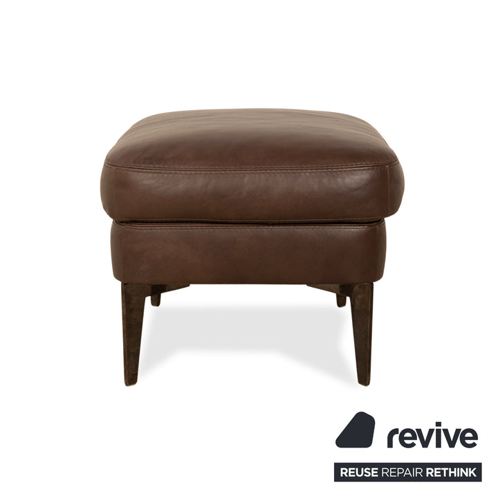 Cierre Boheme Leather Armchair Brown incl. Stool