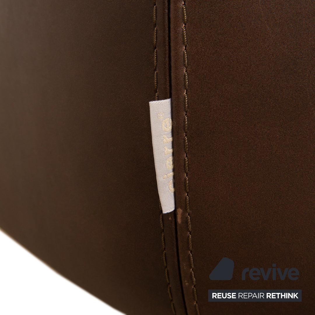 Cierre Boheme Leder Sessel Braun inkl. Hocker