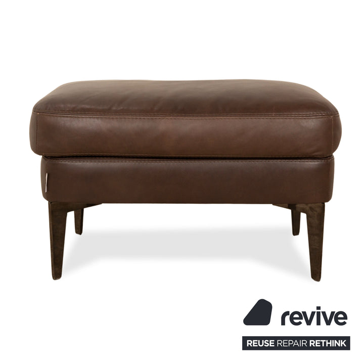 Cierre Boheme Leather Armchair Brown incl. Stool