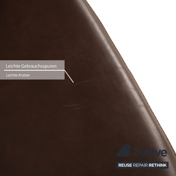 Cierre Boheme Leder Sessel Braun inkl. Hocker