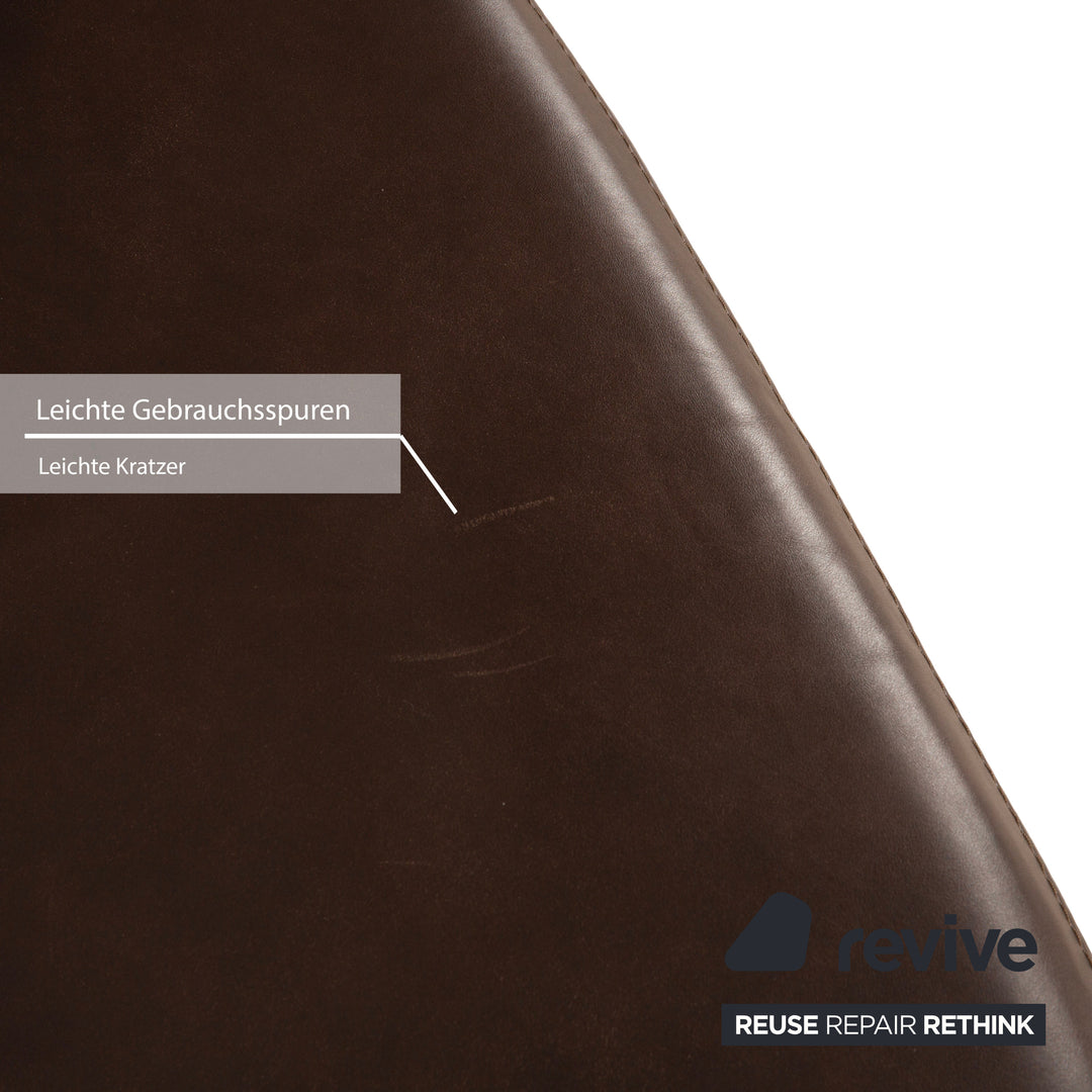 Cierre Boheme Leather Armchair Brown incl. Stool