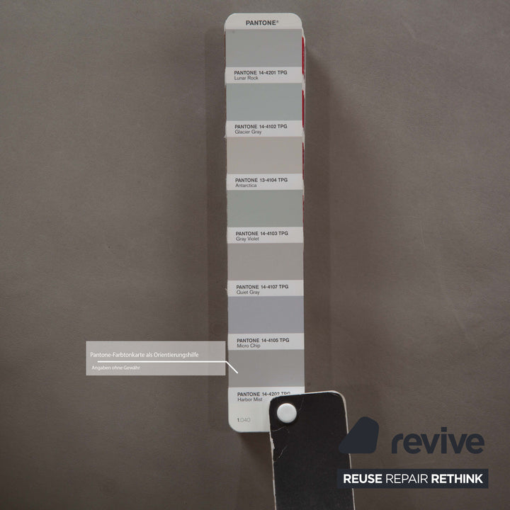 Cierre Boheme Leather Armchair Grey incl. Stool