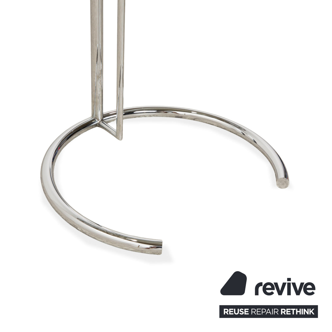 Table basse réglable en verre ClassiCon Eileen Grey, chrome argenté