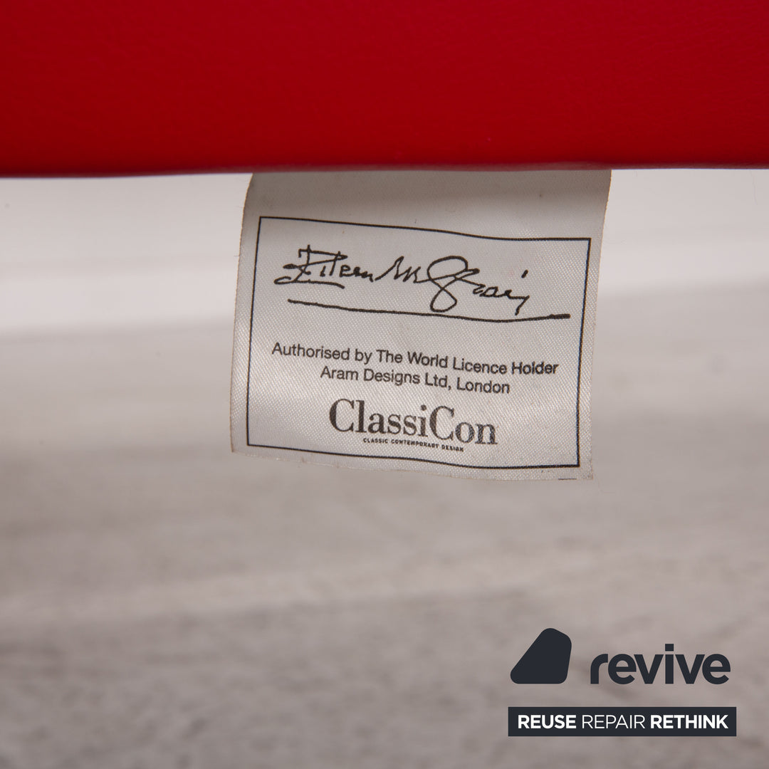 Canapé 4 places en cuir rouge ClassiCon Monte Carlo par Eileen Gray