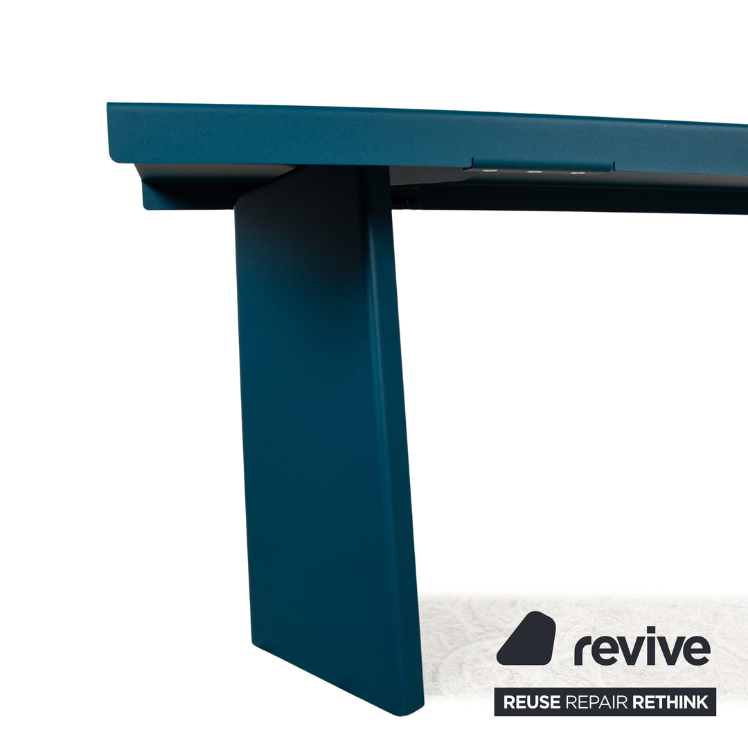 Classicon Palas steel dining table blue 240 x 73 x 76 cm