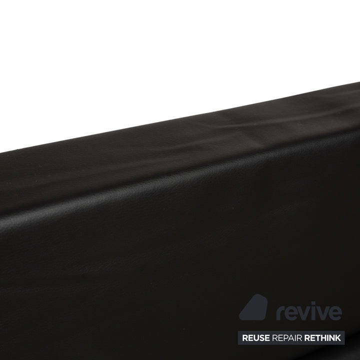 Cocoon box spring bed 180x200 faux leather black bed double bed