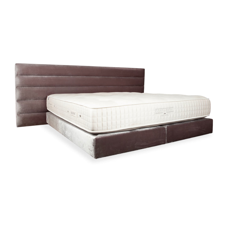 Cocoon La Donna Stoff Bett Silber Cashmere Matratze Boxspringbett
