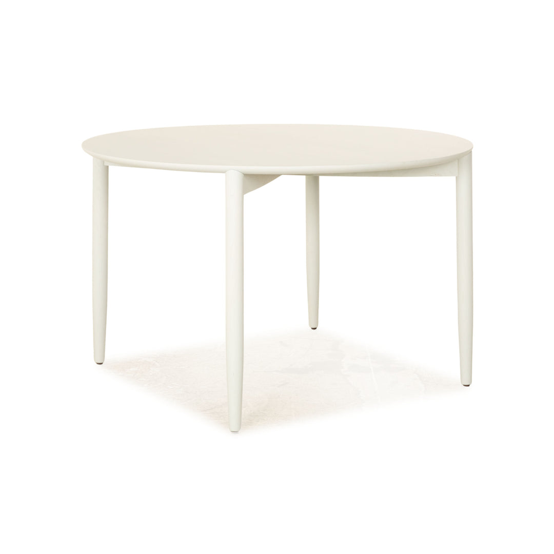 Conmoto Mito wooden dining table light gray 120 x 75 cm