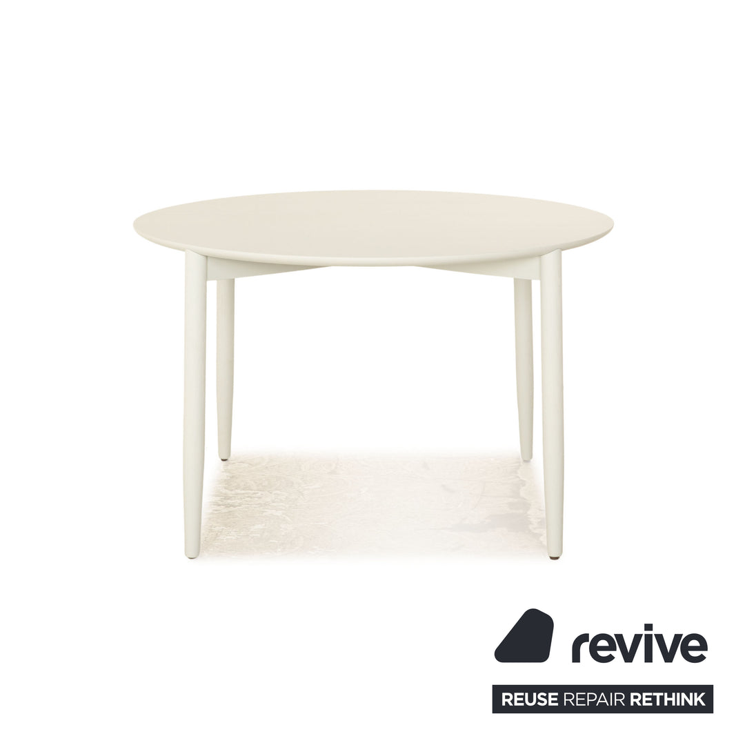 Conmoto Mito wooden dining table light gray 120 x 75 cm