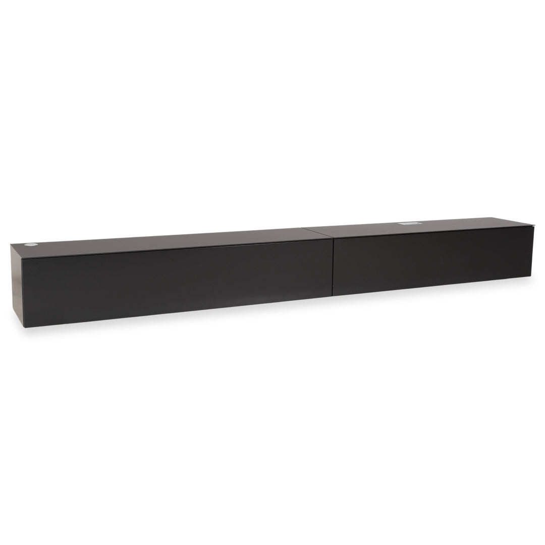 Contur 3900 Holz Sideboard Schwarz Anthrazit Glas
