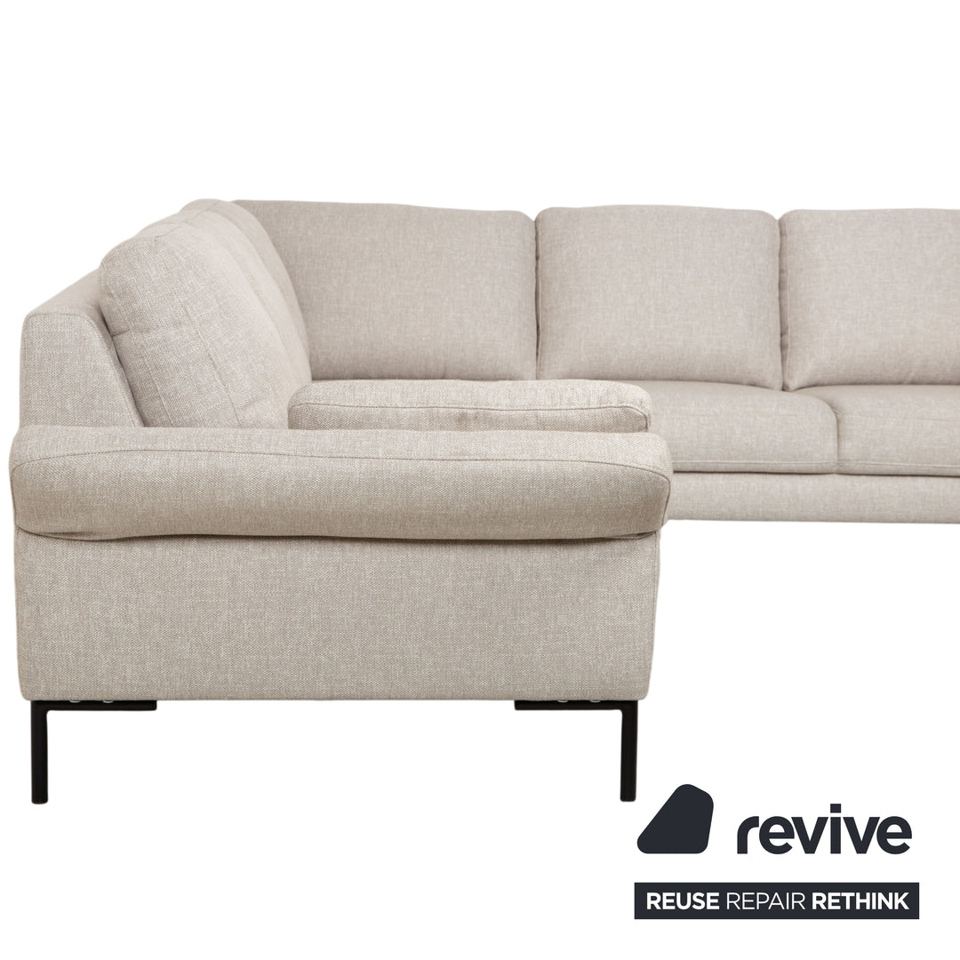Contur Enna fabric corner sofa, beige sofa couch