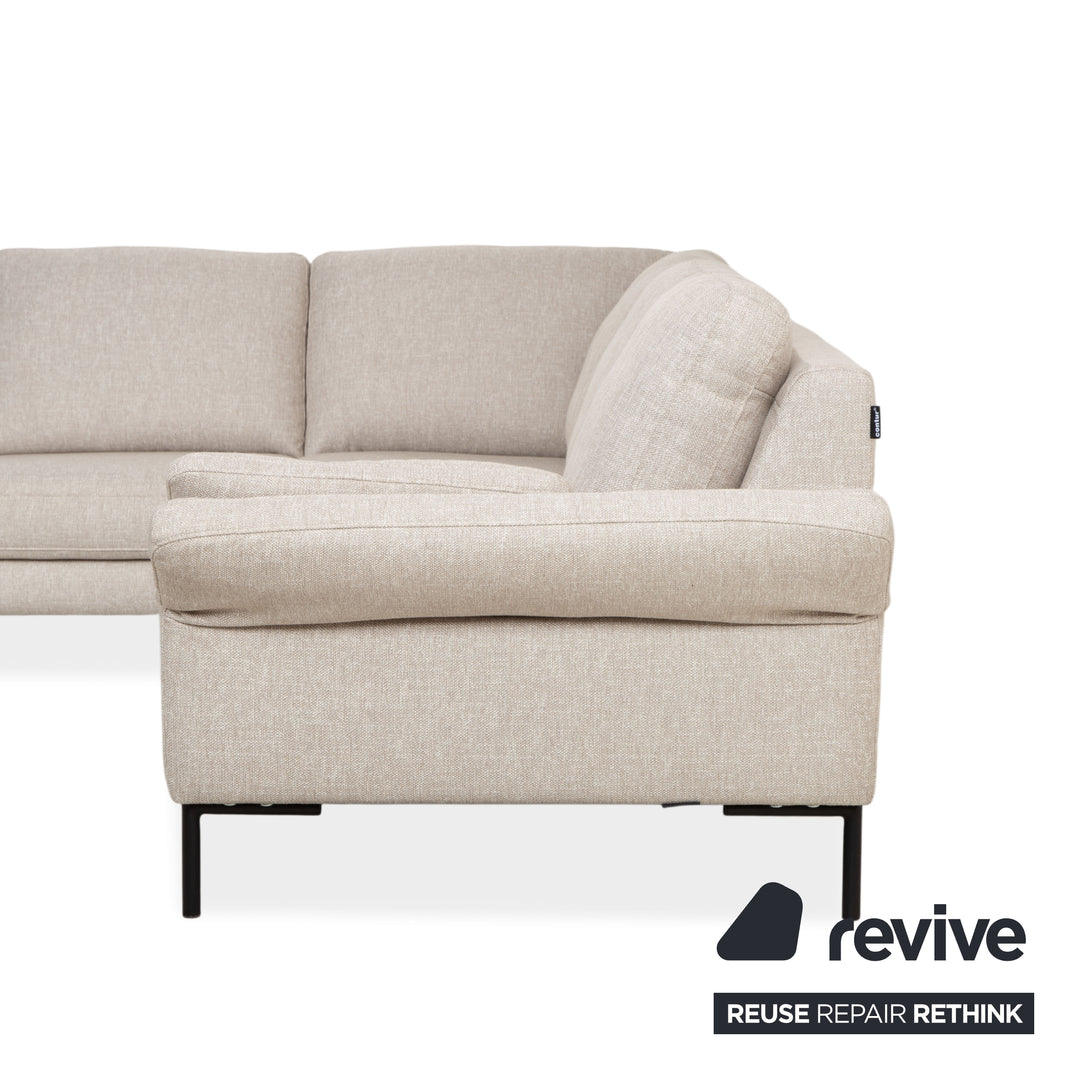 Contur Enna fabric corner sofa, beige sofa couch