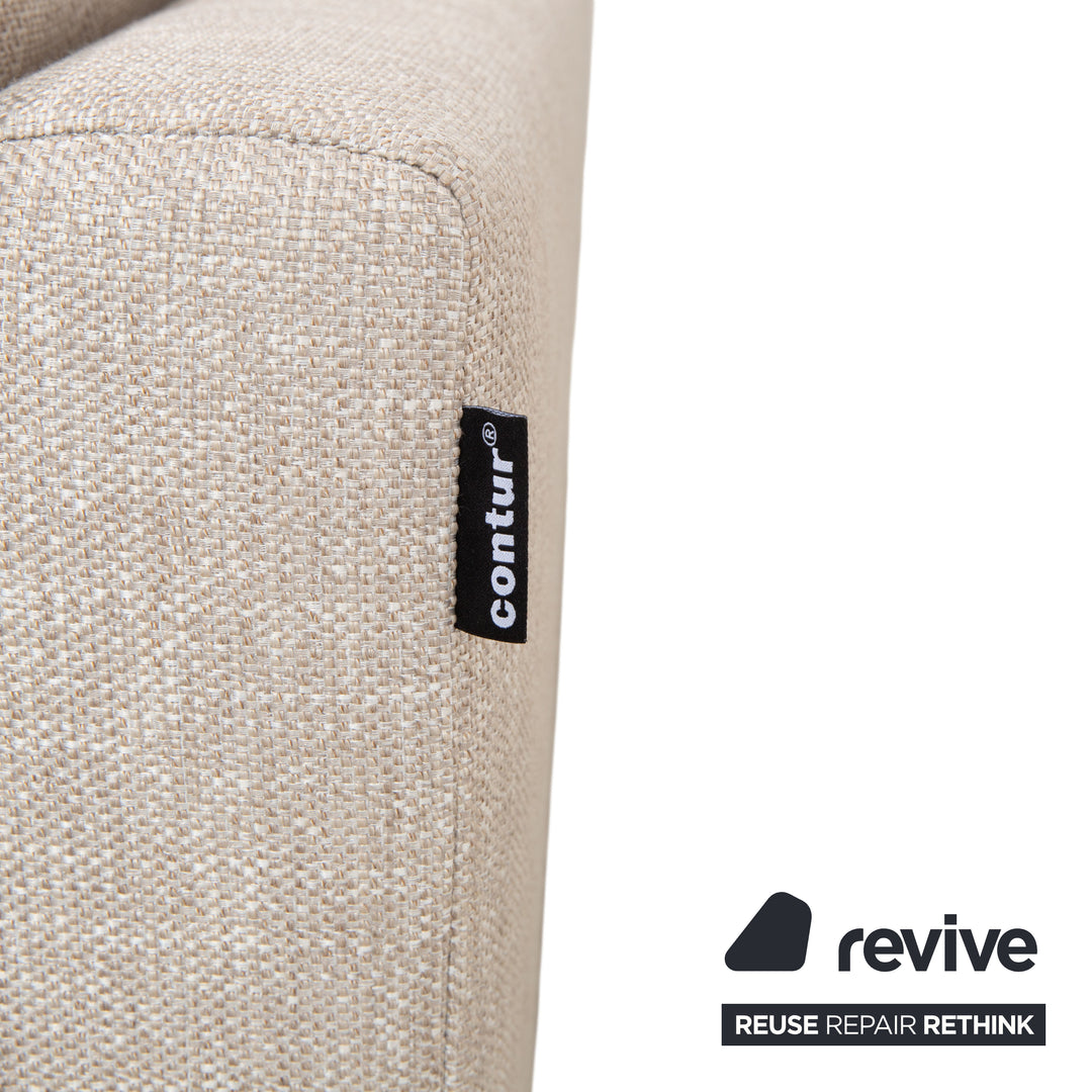 Contur Enna fabric corner sofa, beige sofa couch