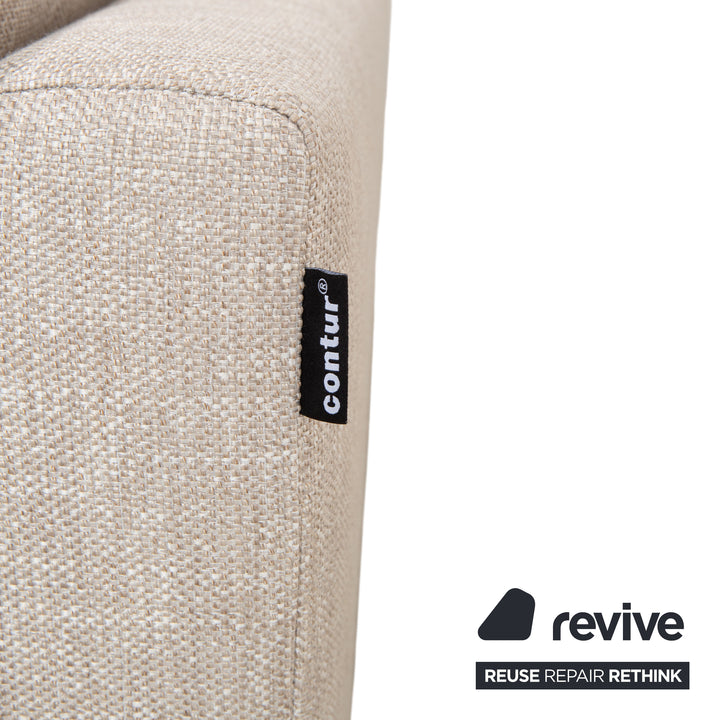 Contur Enna fabric corner sofa, beige sofa couch