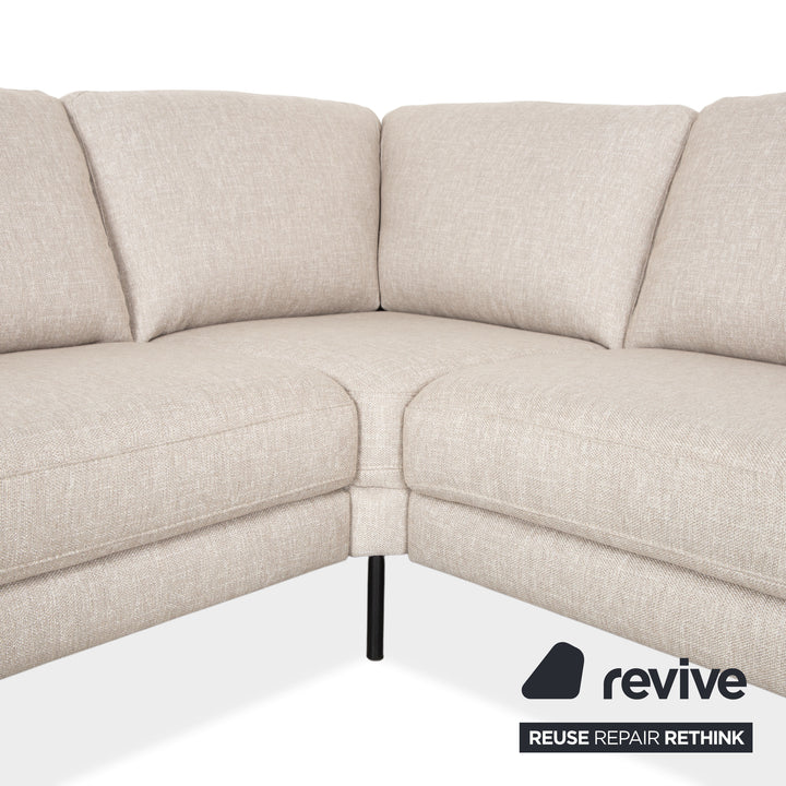 Contur Enna fabric corner sofa, beige sofa couch