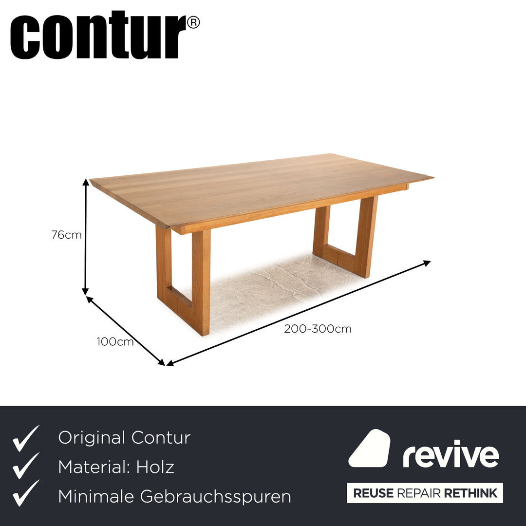 Contur Penthouse wooden dining table wild oak brown 200/300 x 76 x 100 cm