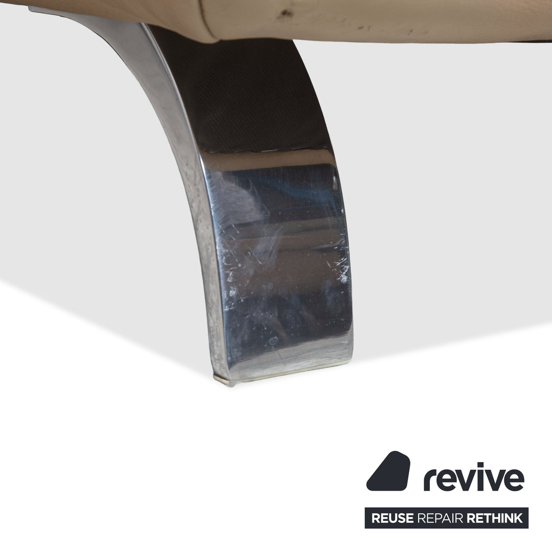 Contur Rodrigo Leder Ecksofa Hellbraun Creme Mokka manuelle Funktion