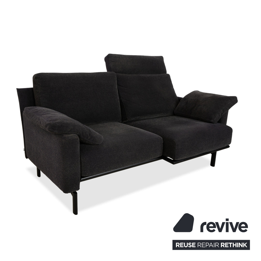 COR Ala Stoff Zweisitzer Grau Sofa Couch manuelle Funktion